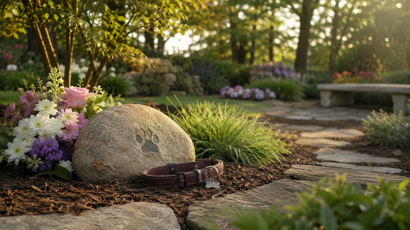 Peaceful pet memorial garden